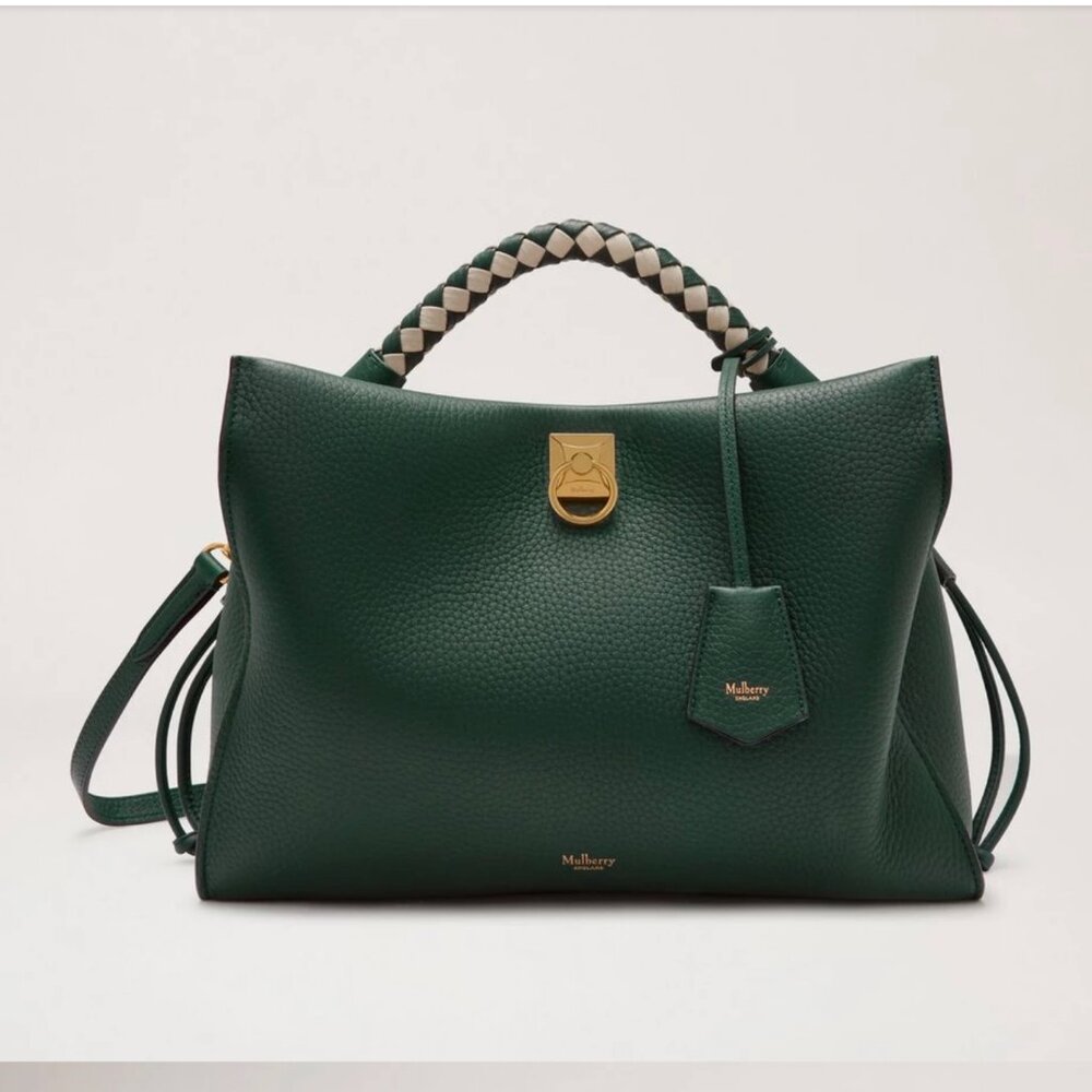 Iris Mulberry Green & Chalk Heavy Grain Purse